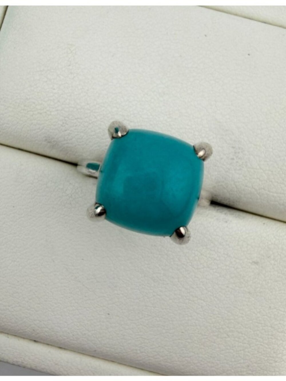 Tiffany & Co. Amazonite Sugar Stack Cabochon Ring Paloma Picasso Size 6